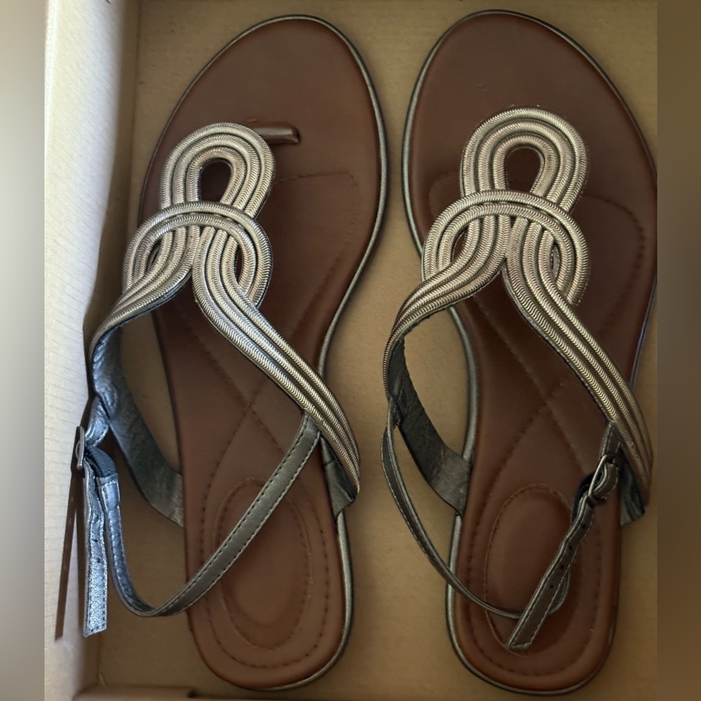 Cloudwalkers Silver And Brown Infinity Sandals - image 2